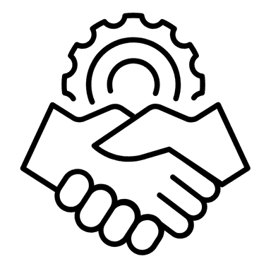 Co-development handshake icon
